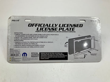 (2) Pilot LP-031B 3D Stainless Steel License Plate For RAM Pickup Truck