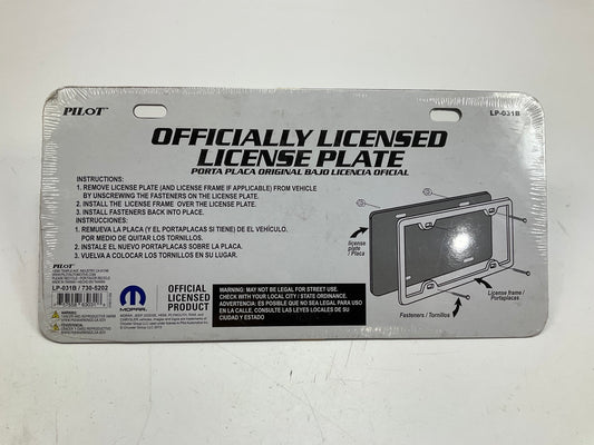 (2) Pilot LP-031B 3D Stainless Steel License Plate For RAM Pickup Truck