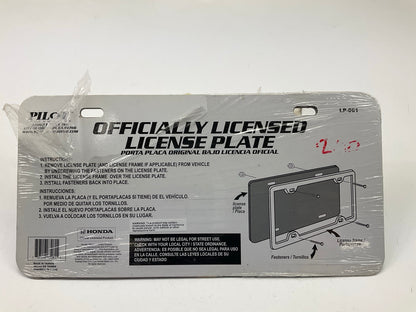 Pilot LP-061 Officially Licensed Honda License Plate, With 3D Honda ''H'' Logo