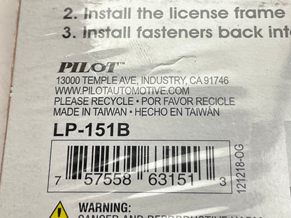 Pilot LP-151B 3D License Plate For Nissan, Universal Fit, Chrome, W/ Raised Logo