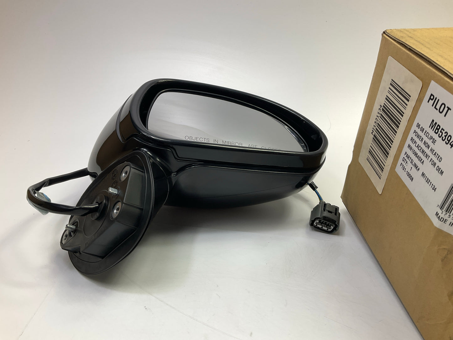 Pilot MB5394100R Right Mirror, Power, Non-heated For 2006-12 Mitsubishi Eclipse