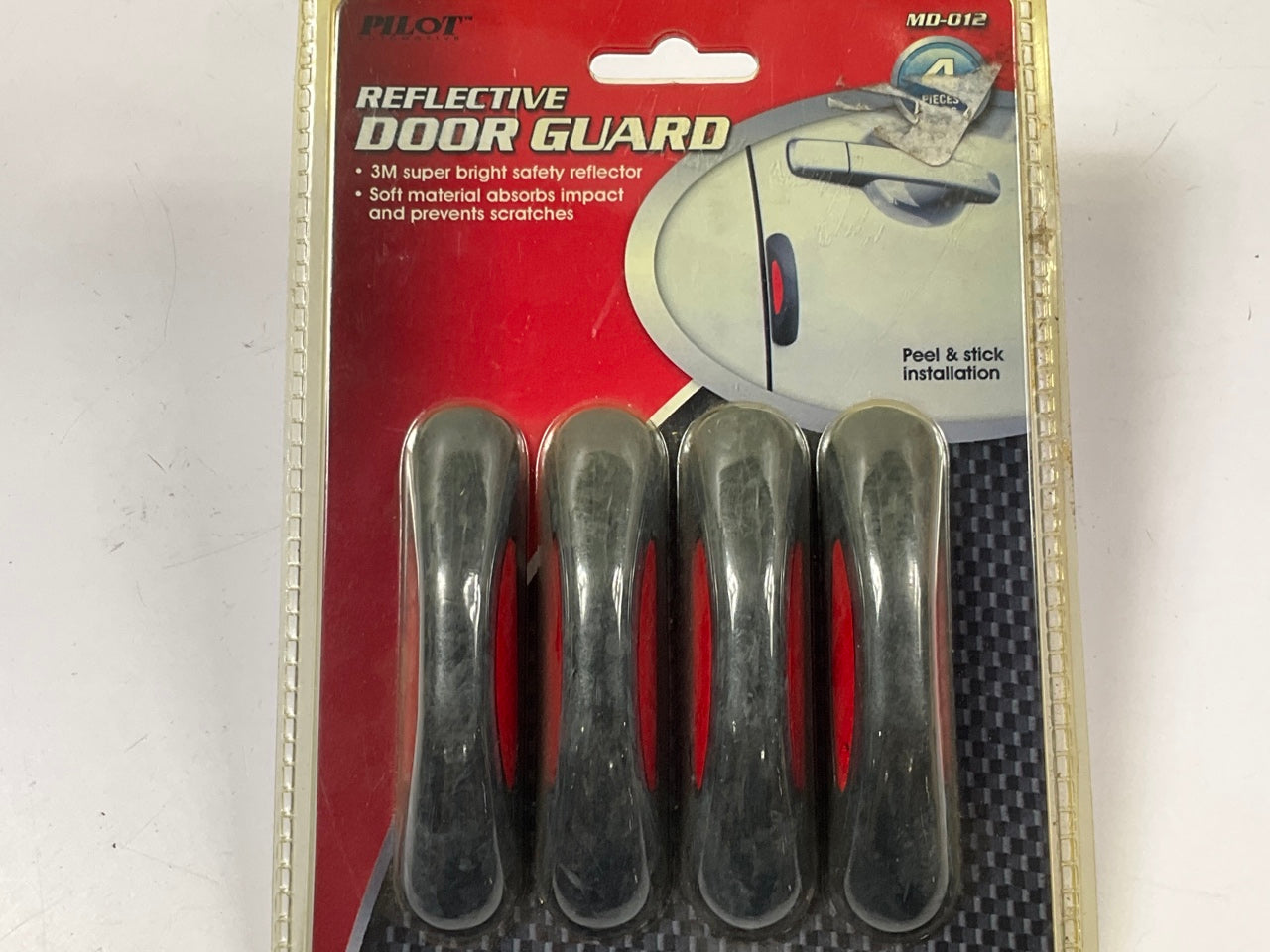 Pilot MD-012 Universal Black Reflective Door Guards - 4 PACK