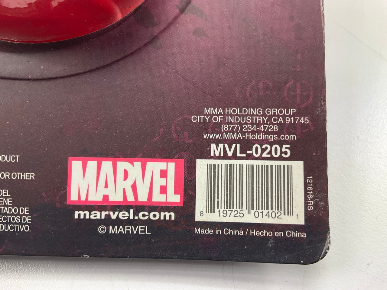 Pilot MVL-0205 Marvel Deadpool Drift Charm, Clips To Tow Hook, Bumper Or Mirror