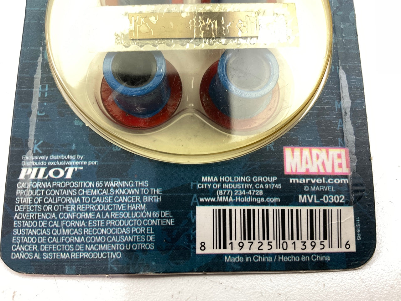 Pilot MVL-0302 Captain America Wheel Valve Stem Caps