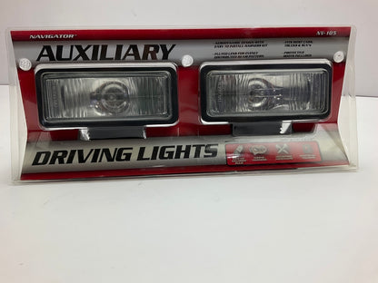 Pilot NV-105 Auxiliary 6x2'' Halogen Driving Light Lamp Kit W/ H3 Bulbs, 12V, 55W