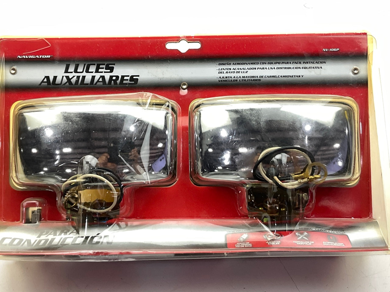 Pilot NV-106P Auxiliary Driving Fog Light Lamp Kit - 5-1/2'' X 3'', 12V H3 55W