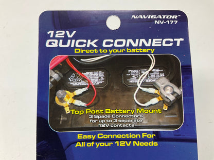 Pilot NV-177 - 3-Spade Connectors Battery Mount 12V