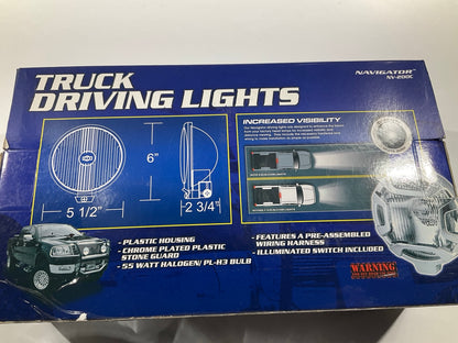 Pilot NV-200C Truck Driving Light Kit, 6''X5-1/2''X2-3/4'', White 55W, Chrome, 2PC