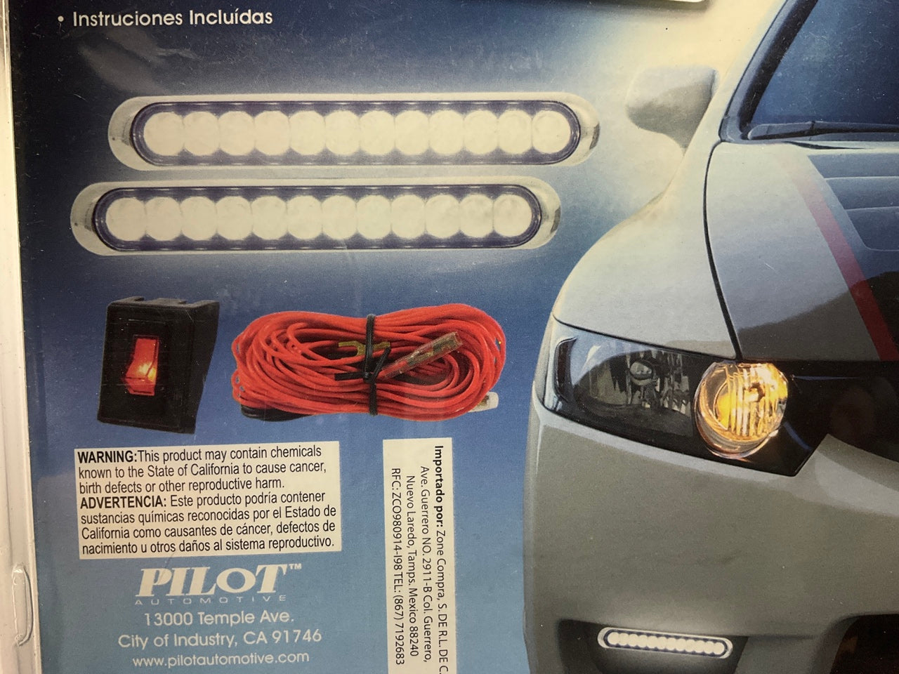 Pilot NV-2010 Oblong Style 6'' LED Daytime Running Lights, 6'' LONG X 1'' WIDE