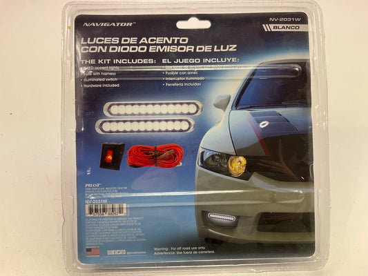 Pilot NV-2031W Ultra Slim Curved Single Row 6'' LED Daytime Running Lamp Lights