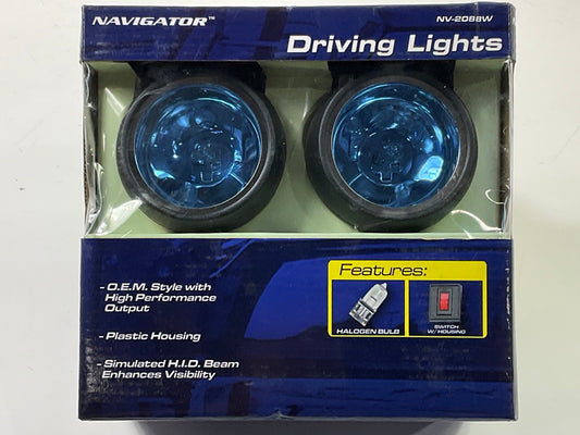 Pilot NV-2088W Universal 2-5/8'' Round Blue Simulated HID Driving Fog Lights