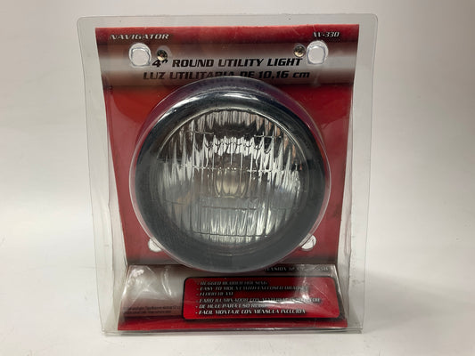 Pilot NV-330 4'' Round Utility Fog / Driving Light Lamp W/ Rubber Housing