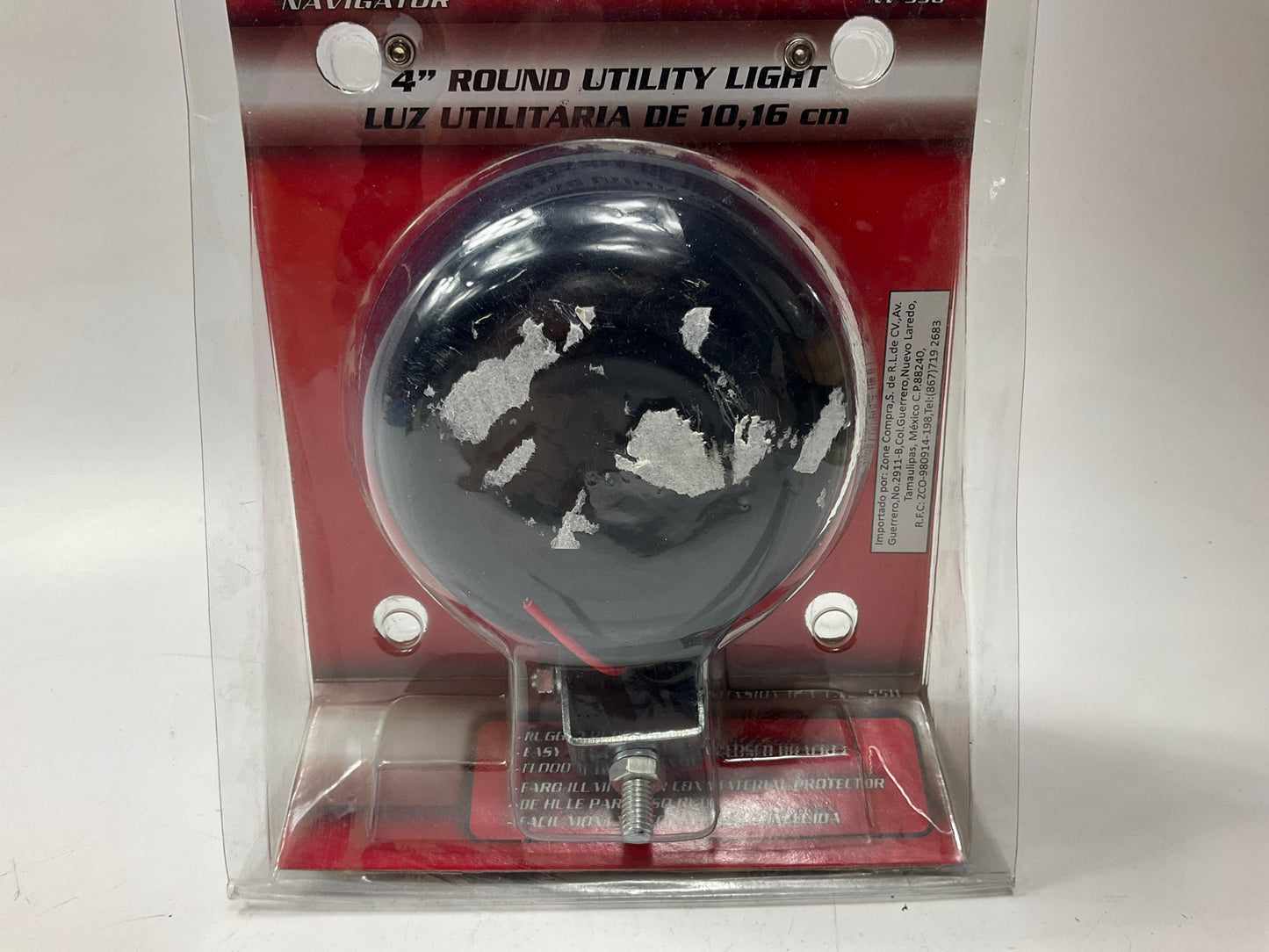 Pilot NV-330 4'' Round Utility Fog / Driving Light Lamp W/ Rubber Housing