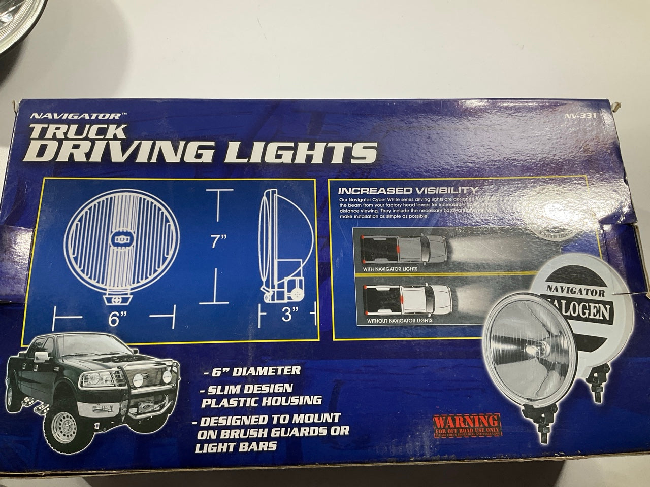 Pilot NV-331- Navigator Utility Driving Light Lamp Kit, White Beam, 55W, 2PC