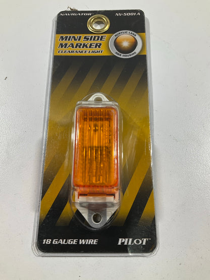 Pilot Nv-5001a Amber Side Marker Clearance Light, 12 V - 3-1/8'' X 1