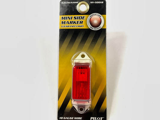 Pilot Navigator NV-5001R Mini Side Marker 3''x1'' Clearance Light Lamp, 18 Gauge