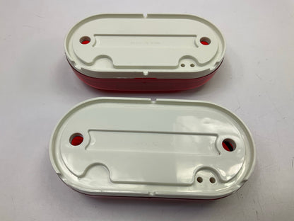 (2) Pilot NV-5005R 4'' Red Oval Surface Mount Clearance Side Marker Light