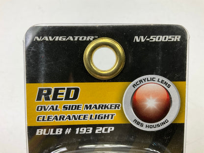 (2) Pilot NV-5005R 4'' Red Oval Surface Mount Clearance Side Marker Light
