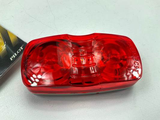 Pilot NV-5006R 4'' Red Oval Surface Mount Clearance Side Marker Light Lamp, 12V