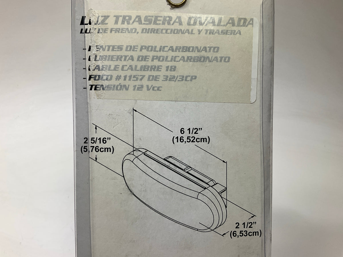 (10) Pack - Pilot NV-5011R Red Oval Stop, Turn, And Tail Light Lamp, 12V