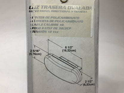 (10) Pack - Pilot NV-5011R Red Oval Stop, Turn, And Tail Light Lamp, 12V