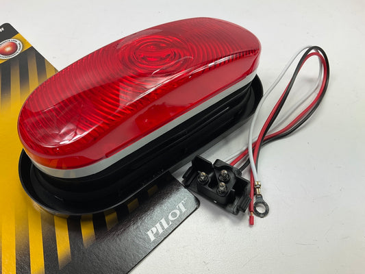 Pilot NV-5011R Red Oval Stop, Turn, And Tail Light Lamp, 12V