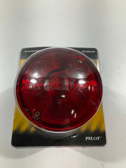 Pilot NV-5013R Stud Mount Stop Turn Tail Light Lamp, Red, 3-3/4'' X 3-1/8'' X 2''