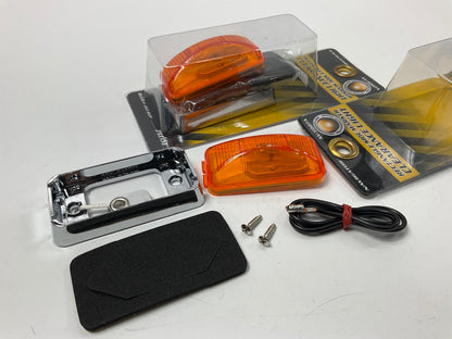 (2) Pilot NV-5027A Rectangular Surface Mount Clearance Side Marker Lights Lamps