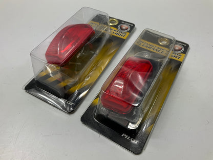 (2) Pilot NV5027R Side Marker Lights, Red Surface Mount - 7/8'' X 2-1/2'' X 1-1/4''