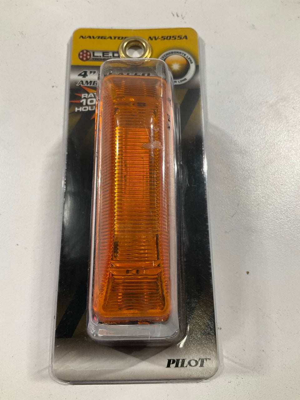 Pilot NV-5055A Amber Rectangular Sealed LED Clearance Marker Light Lamp, 4''