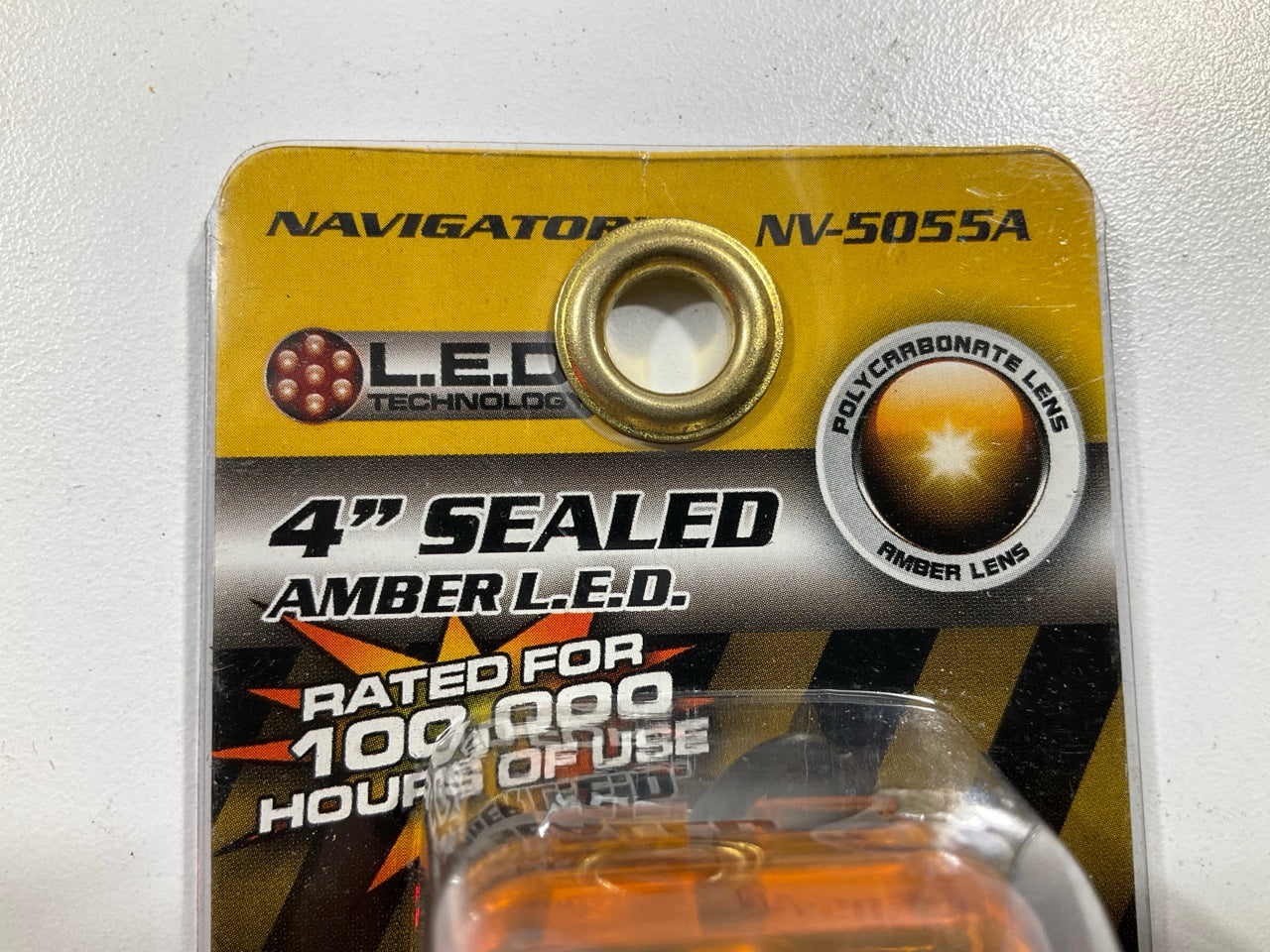 Pilot NV-5055A Amber Rectangular Sealed LED Clearance Marker Light Lamp, 4''