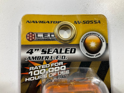 Pilot NV-5055A Amber Rectangular Sealed LED Clearance Marker Light Lamp, 4''