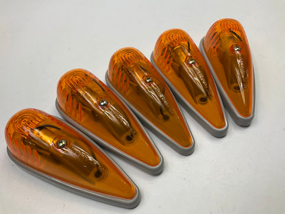 (5) Pilot Teardrop Amber Cab Marker Clearance Lights Lamps 5-1/2''x2-5/16''x1-5/8''
