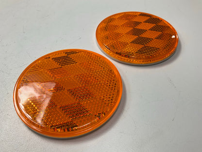 (10) Pilot Automotive NV5067A 3'' Stick-on Round Trailer Reflector Lights - Amber