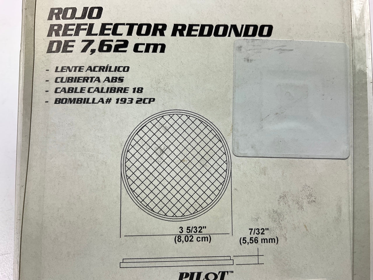 Pilot NV-5067R Red 3'' Round Stick-on Reflector