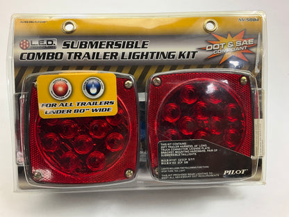 Pilot NV-5084 LED Submersible Combo REAR Trailer Lamp Light Kit