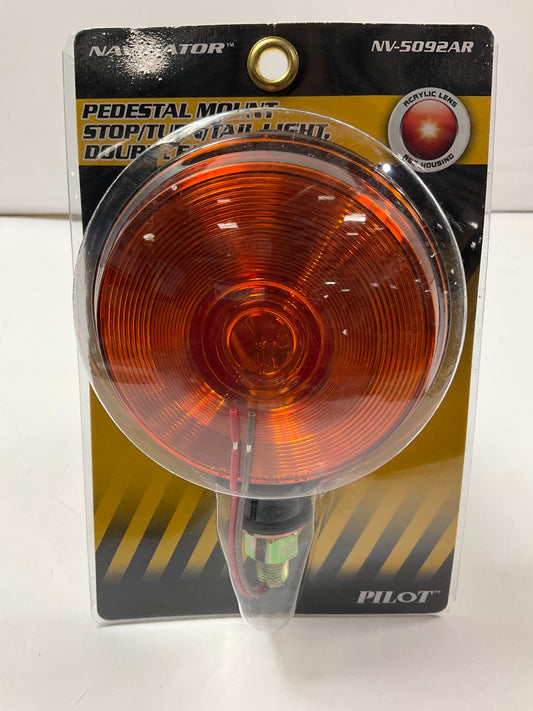 Pilot NV-5092AR Dual Face Red Round Surface Pedestal Mount Combination Light