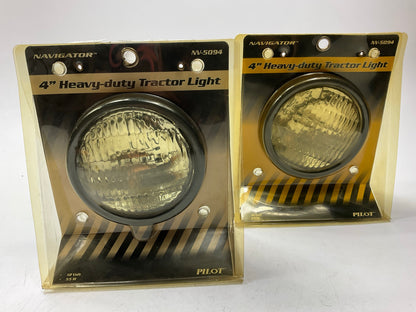 (2) Pilot NV-5094 4'' Halogen Round Utility Light Lamp
