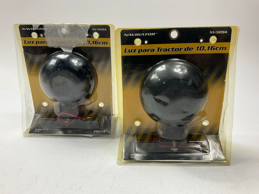 (2) Pilot NV-5094 4'' Halogen Round Utility Light Lamp