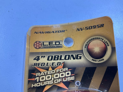 Pilot NV-5095R Oblong Red LED Light Bulb, 4'' 12V, 100,000 HRS, 4'' X 3'' X 2''