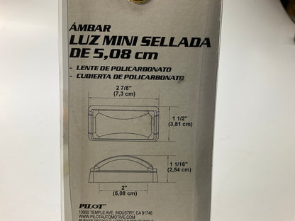 (10) Pilot NV-5096A Mini 4''x1'' Rectangular Amber LED Side Marker Light Lamp