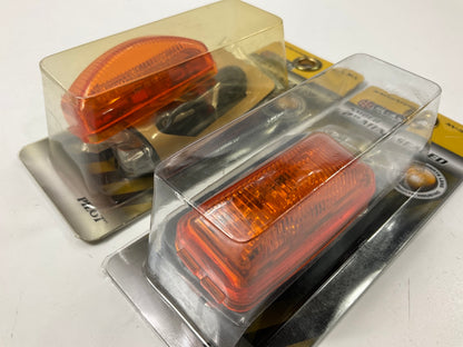 (2) Pilot NV-5096A Mini 4''x1'' Rectangular Amber LED Side Marker Light Lamp