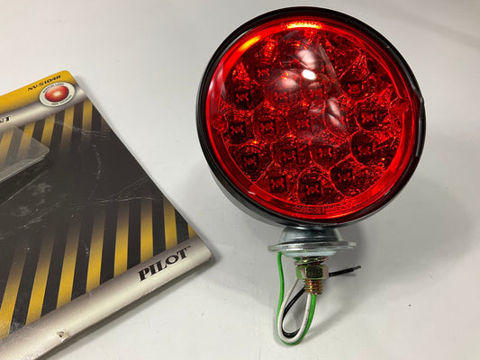 Pilot NV-5104R 4-7/16'' Red Round Pedestal Mount LED Combination Tail Light