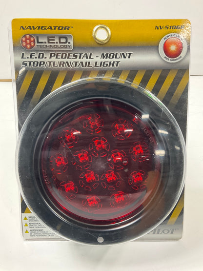 Pilot NV5106R LED 5-3/8'' Flush Mount Stop / Turn / Tail Light Lamp - RED