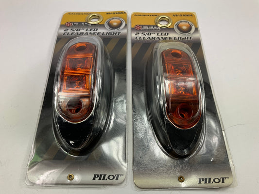 (2) Pilot Automotive NV-5166A Navigator 2-5/8'' LED Clearance Light Lamp