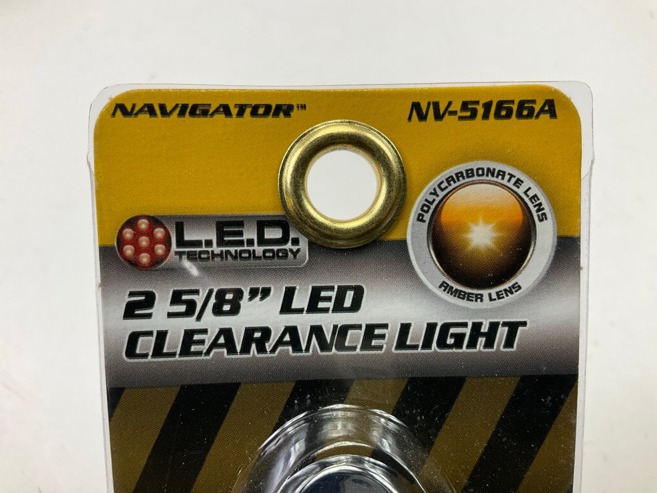 (5) Pilot NV-5166A LED Surface Mount Cab Marker Lamp Lights - 2-5/8'' Amber