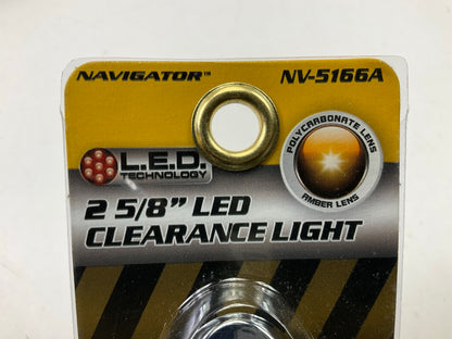 (5) Pilot NV-5166A LED Surface Mount Cab Marker Lamp Lights - 2-5/8'' Amber