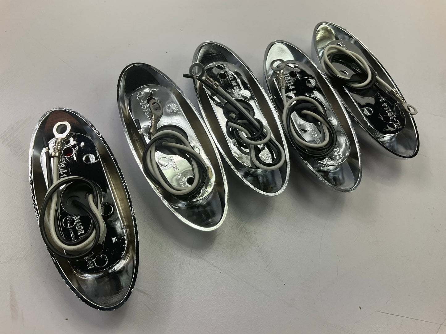 (5) Pilot NV-5166R Red Surface Mount LED Clearance Marker Light, 2.625'' Oval
