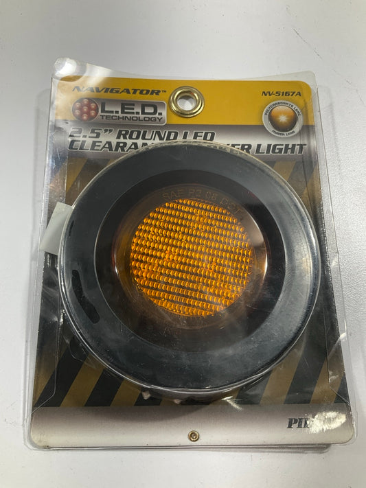 Pilot NV-5167A Round Side Marker LED Light Surface Mount , Amber