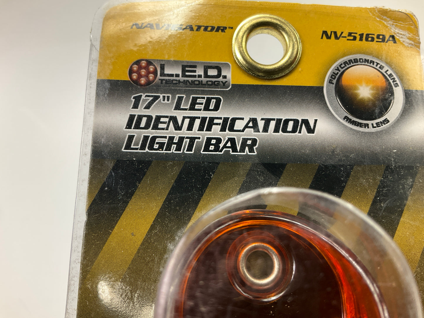 Set Of 2 - Pilot NV5169A 17'' Sealed Amber LED Identification Light Bars, 12 Volt